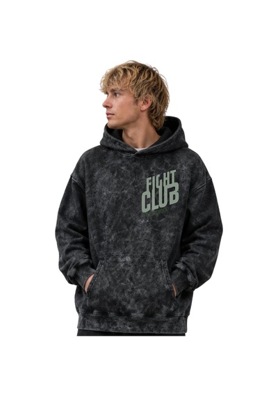 Sevbano Fight Club Tyler Durden Film Baskılı Unisex Oversize Yıkamalı Pre Siyah