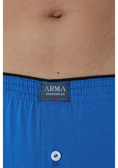 Arma Yıldız 6'lı Paket Mavi Erkek Penye Havlu Bel Boxer %100 Pamuk-mavi
