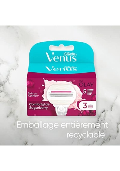 Gillette Venus Comfortglide Sugarberry Yedek Bıçak Kadınlar İçin 5 Bıçaklı 3 Adet