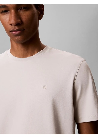 Calvin Klein Ss Supıma Chest Emb, Pdj Bej Erkek T-shirt