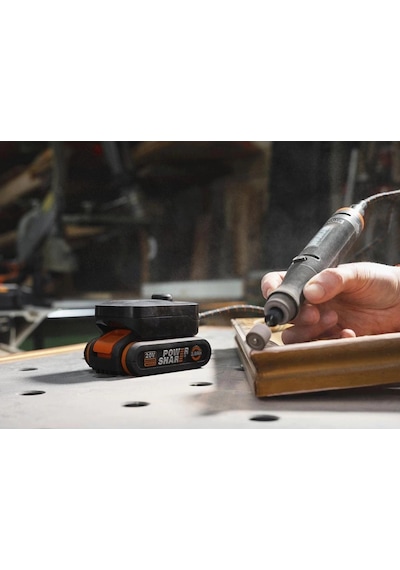 Worx Wx739 Makerx 20volt 2.0ah. Kömürsüz Profesyonel Kalem Tipi Devir Ayarlı Gravür Seti + 34 Parça