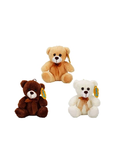 Mey İthalat 0998 Peluş Ayı Oturan Kurdeleli 21cm 2r Çok Renkli