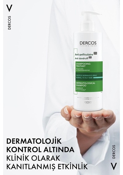 Dercos dandruff Kepek Karşıtı Şampuan Normal & Yağlı Saçlar 390 Ml X 2 Adet Yağlı