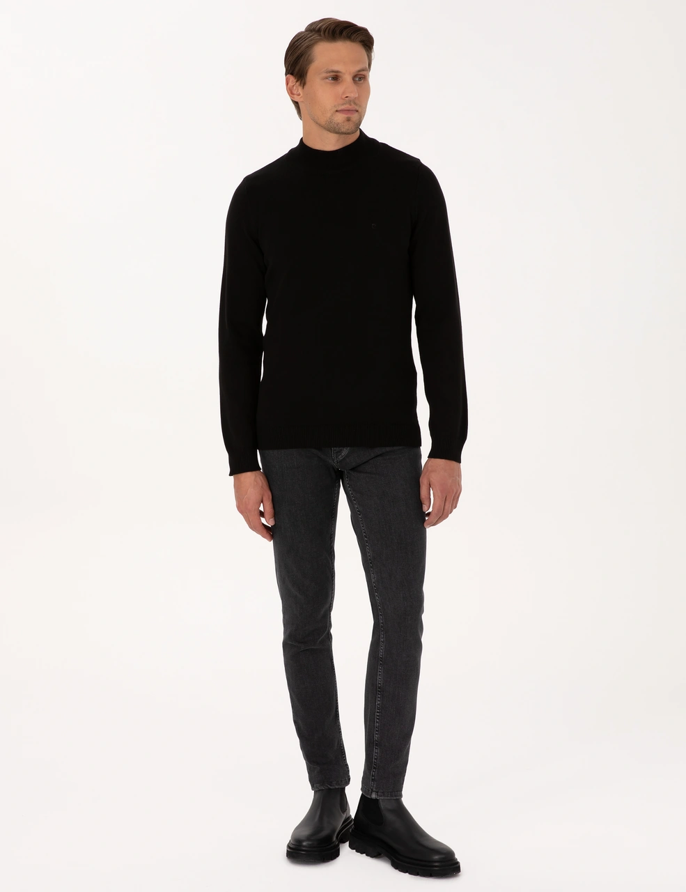 Pierre Cardin Erkek Siyah Kazak /triko 50315457-vr046 Siyah