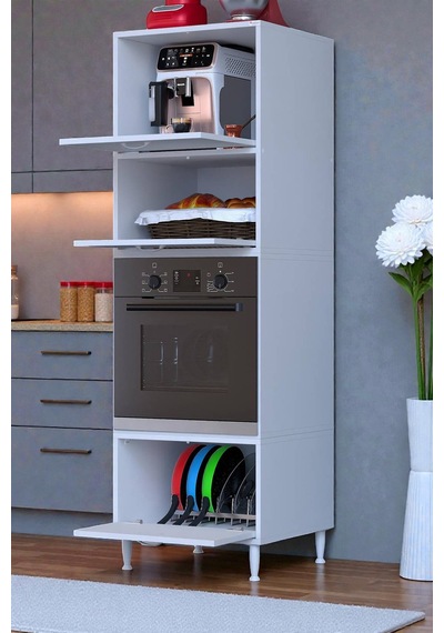 Eliusta Luno 3 Kapaklı Modüler Dolap Fırın Dolabı 60x185,9x56 Cm Geniş Kapasiteli Saklama Dolabı Beyaz Eliusta Luno 3 Kapaklı Modüler Dolap Fırın Dolabı 60x185,9x56 Cm Geniş Kapasiteli Saklama Dolabı Beyaz