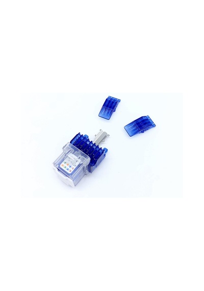 KEYSTONE JACK UTP CAT6 90 D BLUE-RED