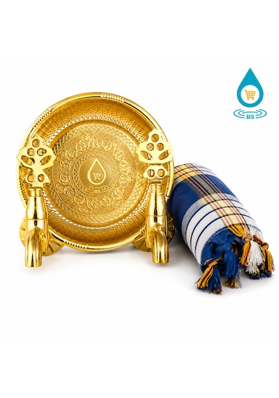 Bs Hamam Taslı Ikili Osmanlı Musluğu Sarı 1/2 Peştamal Dahil