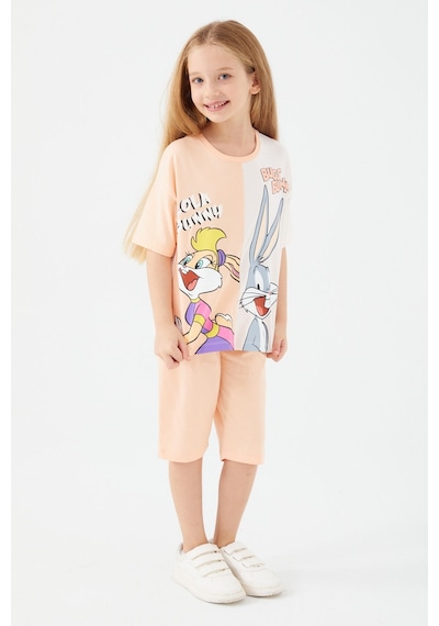 Looney Tunes Lola Bunny And Bugs Bunny Şeker Pembe Kız Çocuk Somon