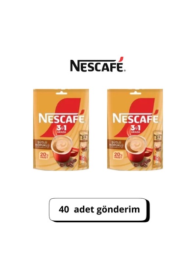 3-ü1 Arada Sütlü Köpüklü 40 Adet / 17,4 Gram Diğer