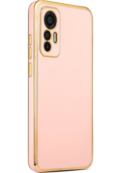 Xiaomi Mi 12 Lite Kılıf Zore Bark Kenarları Altın Renk Kılıf