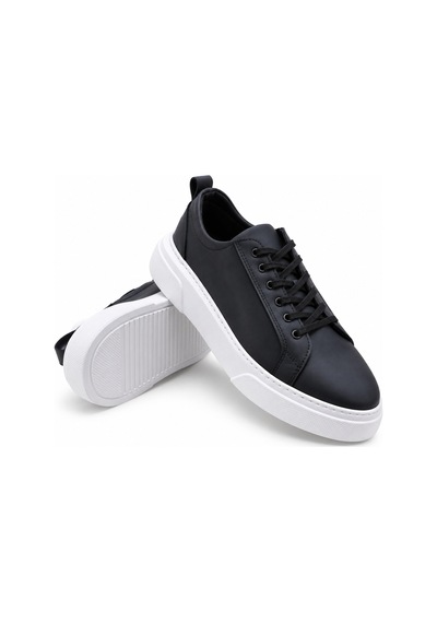 Yalçın Erkek Beyaz Bağcıklı Ortopedik Günlük Sneaker Spor Ayakkabı Kalın Taban Lacivert - 919472745 Lacivert
