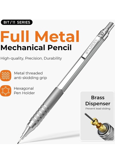 Metal Mekanik Kurşun Kalem 579222 Gümüş Genel