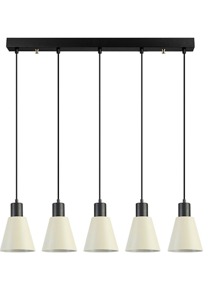 Trend Modern Tasarım Metal Cafe Mutfak Salon Krem Renk Sıralı 5 Li Avize Diğer