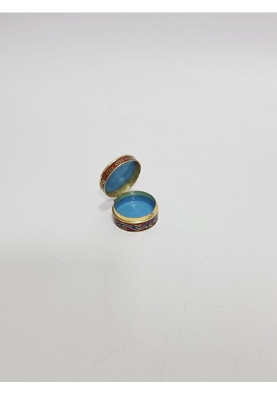 Antika Cloisonne Minyatür Kutu 3,4x1,7cm 080