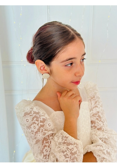 H L Y Karol Tasarım Manolya Krem Vintage Kız Bebek Elbisesi,özel Dikim Çocuk Elbisesi, Doğum Günü Elbisesi, 0-12 Yaş KREM