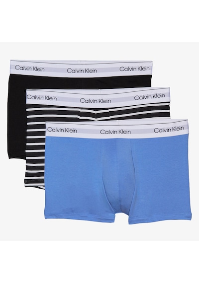 Calvin Klein Logolu Bel Lastikli Erkek Siyah 3'lü Boxer Lv00nb4392 Siyah