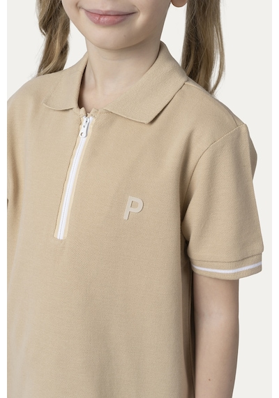 Unisex Çocuk Kısa Kollu Bej Polo Yaka Tişört Çok Renkli 9931BK05002