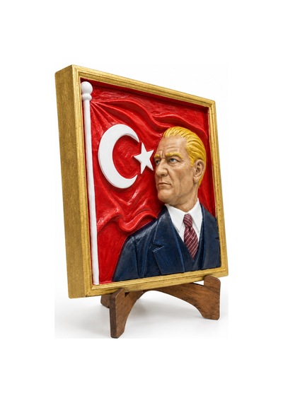 Atatürk-bayrak Portre Silikon Kalıp 15x15 Cm