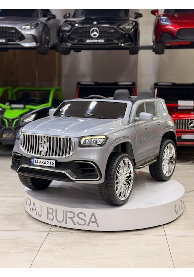 Maserati Akülü Araba 0-6 Yaş Özel Plaka Hediye Gri