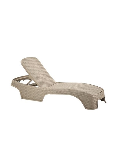 Omnipazar Sy2536 Bej Renk Brezza Royal Rattan Lüks Şezlong 2'li Set Bej