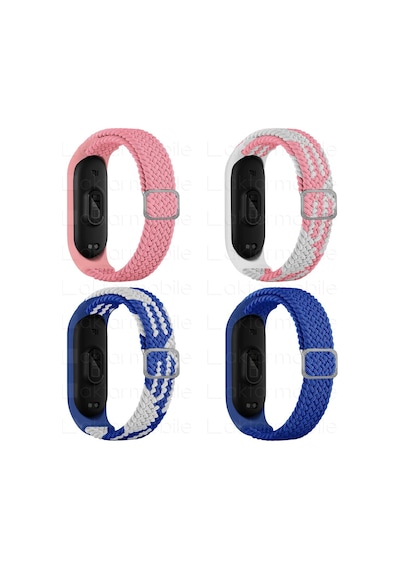 Xiaomi Mi Band 5 Kordon Örgü Loop Kayış Metal Tokalı Bileklik