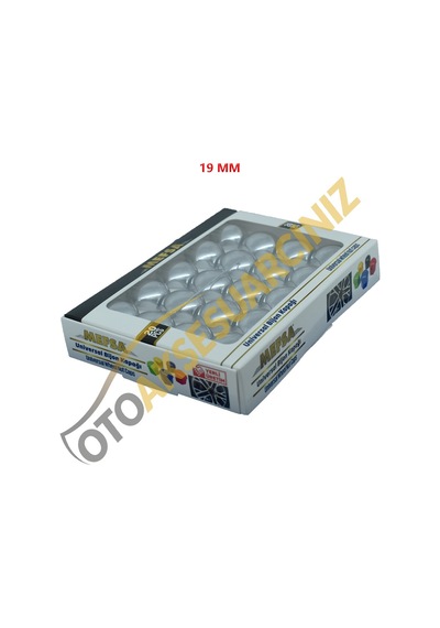 A Kalite Mefsa Bijon Kapağı Düz 19 Mm Krom 20 Li Set
