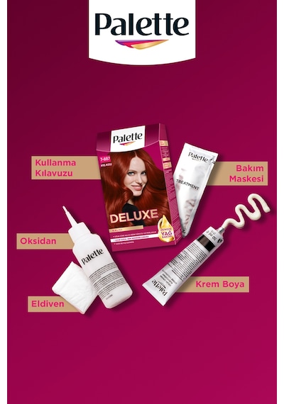Palette Deluxe Yoğun Renkler 7 - 887 Ateş Kızılı Saç Boyası (455871823)