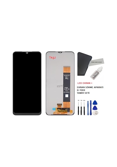 Samsung Galaxy Uyumlu  A13 - Sm-a135 Lcd Ekran Dokunmatik - A - Kalite + B-7000 + Tamir Seti