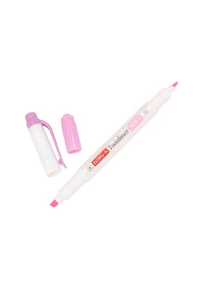 Kayakirtasiye-Donga Twinliner Soft Pembe N/16 Fosforlu Çift Taraflı Pembe