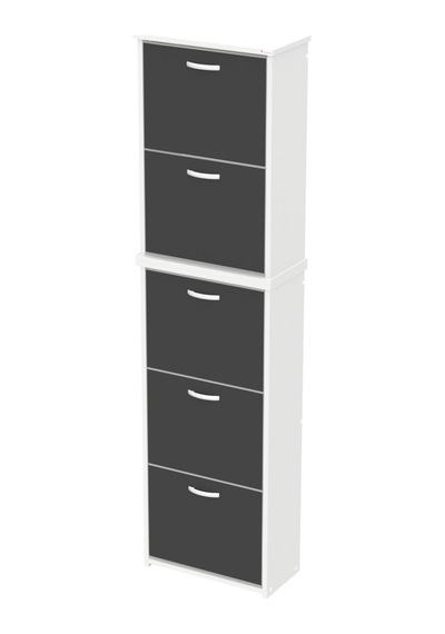 Modilayn Verve Antre 52x194x26 Cm Lik 5 Düşer Kapak 10 Göz Bölmeli Ayakkabılık Antrasit - Beyaz Modilayn Verve Antre 52x194x26 Cm Lik 5 Düşer Kapak 10 Göz Bölmeli Ayakkabılık Antrasit - Beyaz