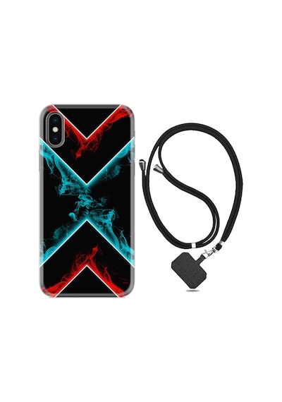 Apple Uyumlu iPhone X XS Kılıf Boyun Askılı Smoke 1728