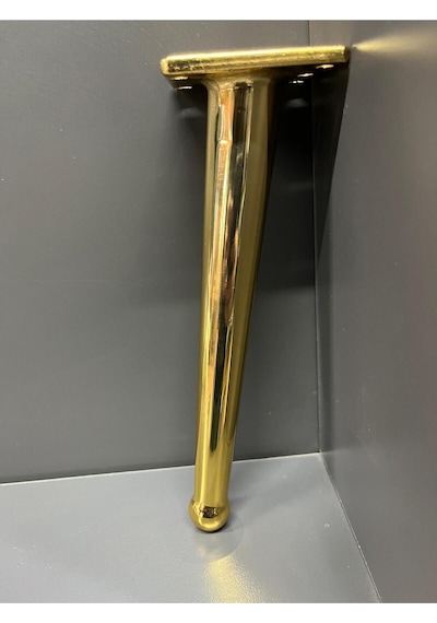 Bone Metal Ayak 25cm Altın Renk Koltuk Puf Dolap Tv Ünite Modern Mobilya Ayağı Komidin Gold
