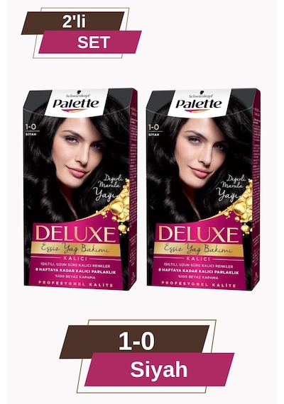 Palette Deluxe 1 - 0 Siyah X 2 Adet Saç Boyası