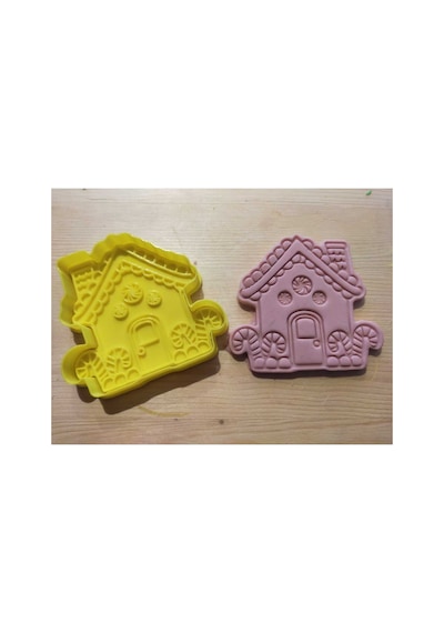 Şekerli Ev Kurabiye Kalıbı - 2 Parça 9x8 Cm Gıdaya Uygun Diğer