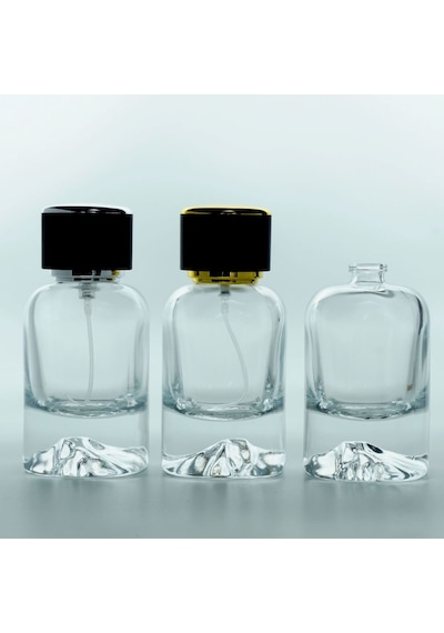 Boş Parfüm Şişesi 50 Ml Mount Dağ 2 Adet Sprey Aparat İle Kapatılır-kolay Kapama Boş Şişe