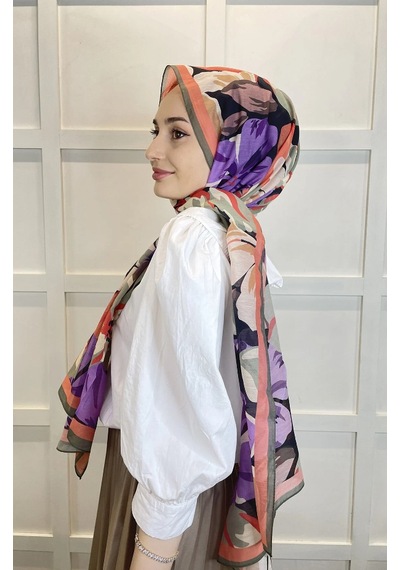 E1352 Cardion Pamuk İpek Şal BEj
