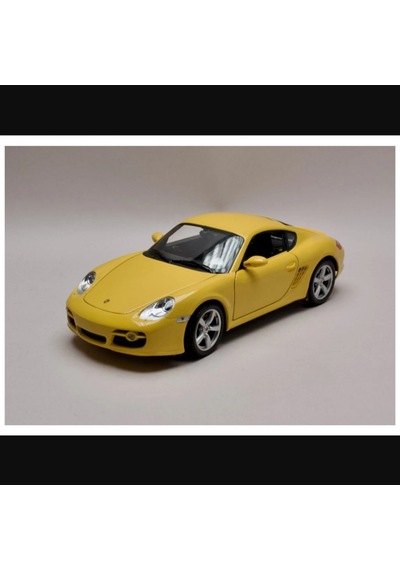 Welly 1:18 Porsche Cayman S Model Araba Sarı Renk