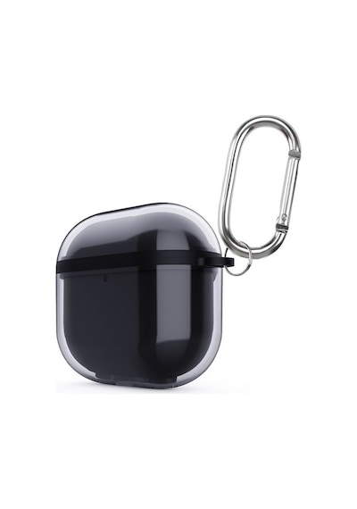 Apple Uyumlu AirPods 4. Nesil Kılıf Çift Katman Askı Aparatlı Kulaklık Case 42 Füme