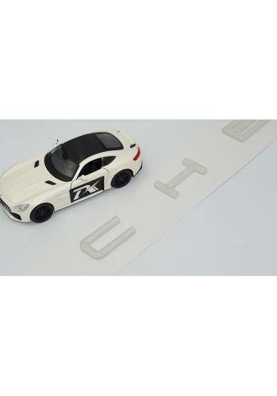 Dk Tuning Porsche Bagaj Şeffaf Renk Yazı Logo Arma -