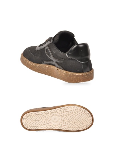 Ayakmod Kadın Siyah Şık Rahat Bağcıklı Casual Yürüyüş Spor Ayakkabı Sneaker 669253