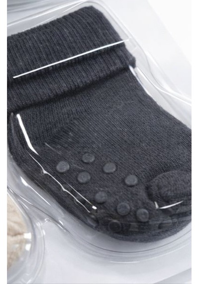 Yetiş Socks Bebek Kaydırmaz Tabanlı Çorap Çok Renkli
