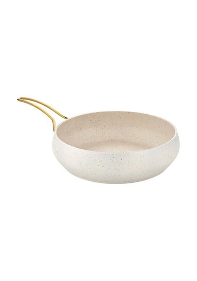 Caldora 26 Cm Gold Saplı Krem Güveç Tava Yanmaz Yapışmaz