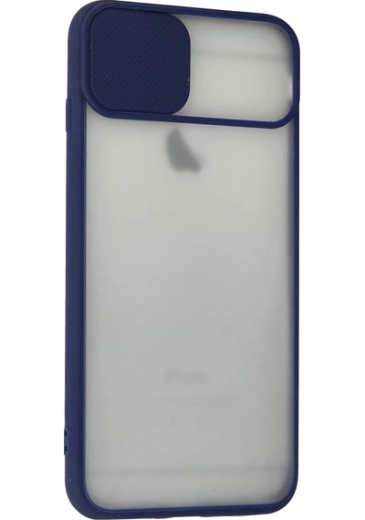 Newface Apple Apple iPhone Uyumlu  6 Plus Kılıf Palm Buzlu Kamera Sürgülü Silikon - Lacivert