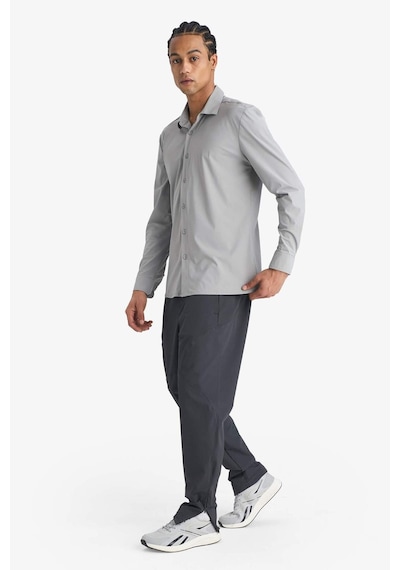 Defacto Slim Fit Dar Kesim Çift Cepli Fermuarlı Paça Dokuma Jogger B2780ax26spar214 Antrasit-ar214