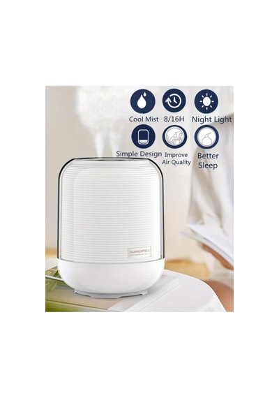 3 Litre Oda Hava Nemlendirici Led Işıklı Buhar Makinesi Çift Nozul Humidifier