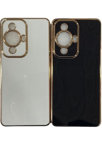 Huawei Uyumlu Nova 11 Pro Parlak Kenarlı Laser Silikon Kılıf