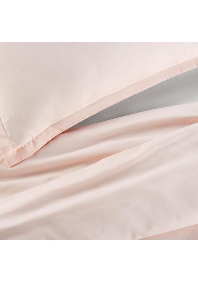 Simply Clean Ultra Yumuşak Hipoalerjenik Lekeye Dayanıklı 3 Parça Düz Nevresim Takımı, Allık, Tam, Queen Çok Renkli