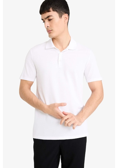 Defacto Slım Fıt Polo Yaka Kısa Kollu Polo Tişört M6609az26spwt34 Beyaz-wt34