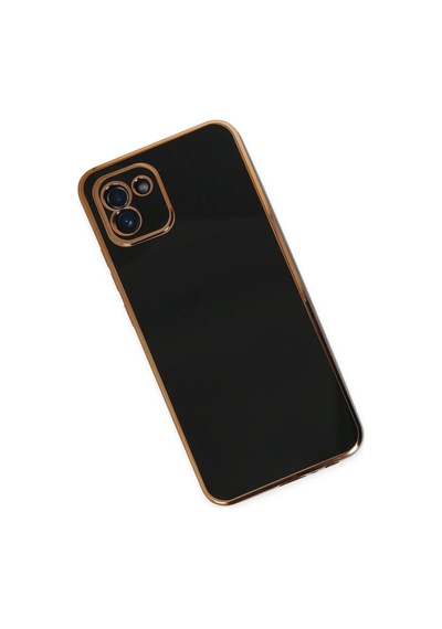 Gld-spt- Newface Samsung Uyumlu Galaxy A03 Kılıf Volet Silikon - Siyah