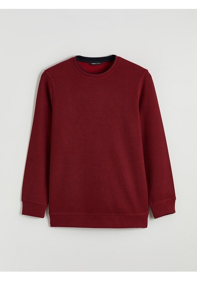 Lcwaıkıkı Classic Kırmızı Bisiklet Yaka Erkek Sweatshirt